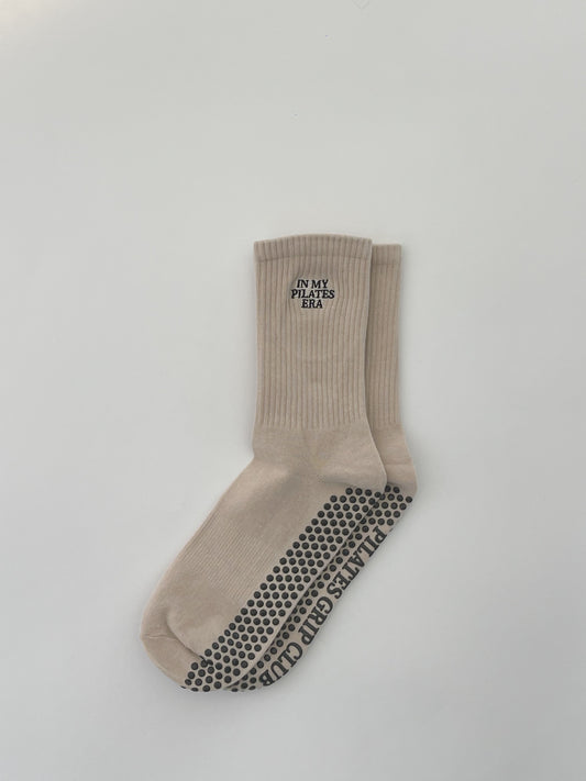 Pilates Grip Sock — Beige