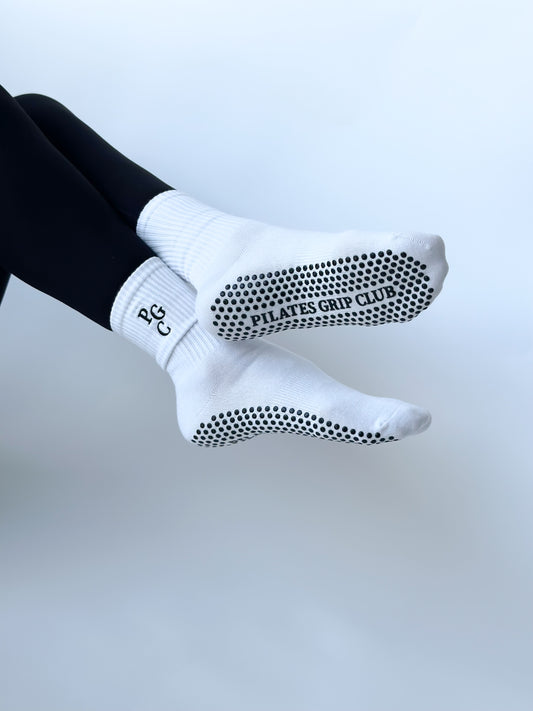 Pilates Grip Sock — White