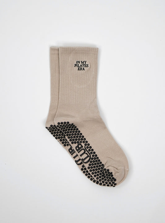 Pilates Grip Sock — Beige