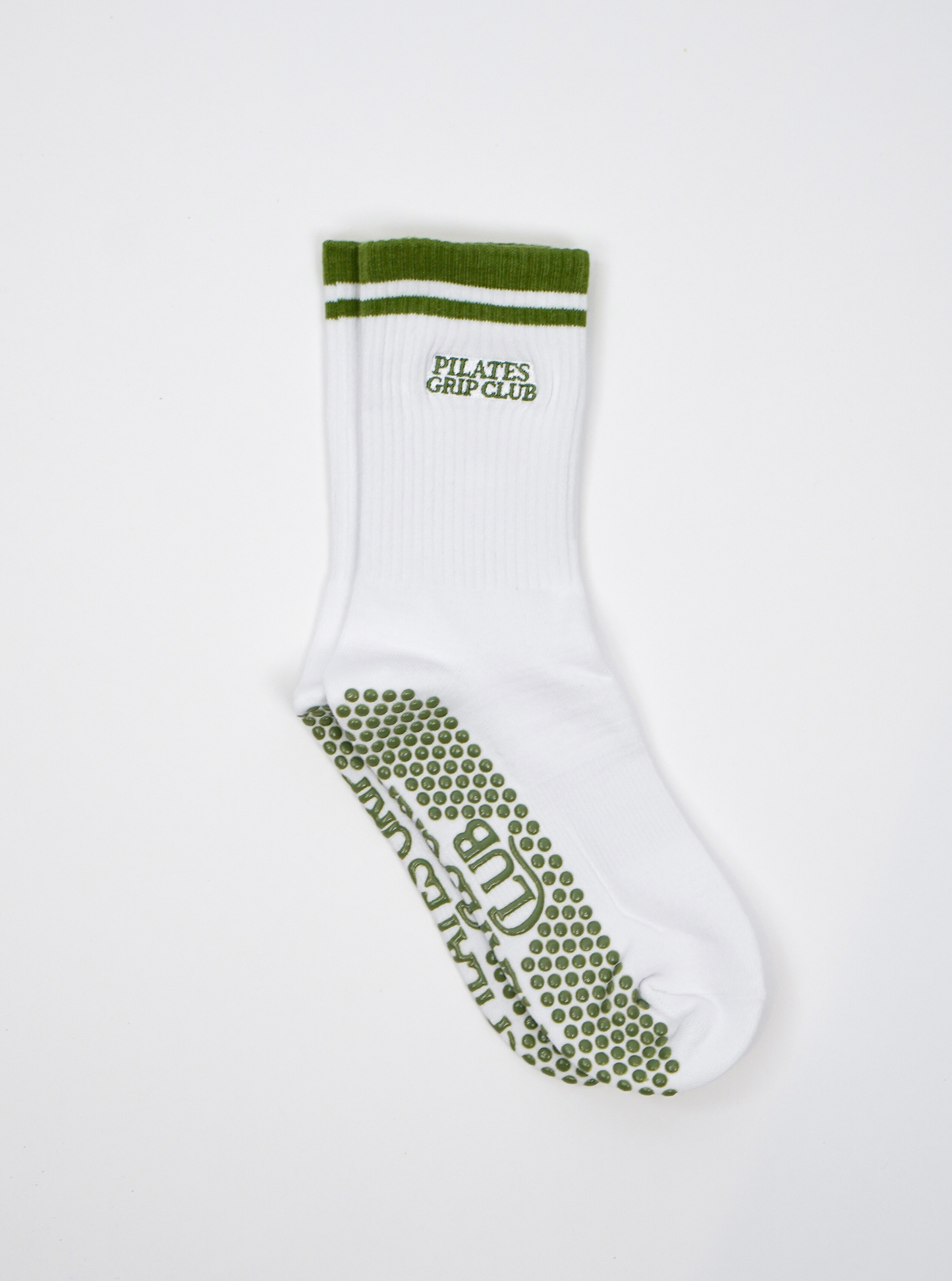 Pilates Grip Sock - Green stripe