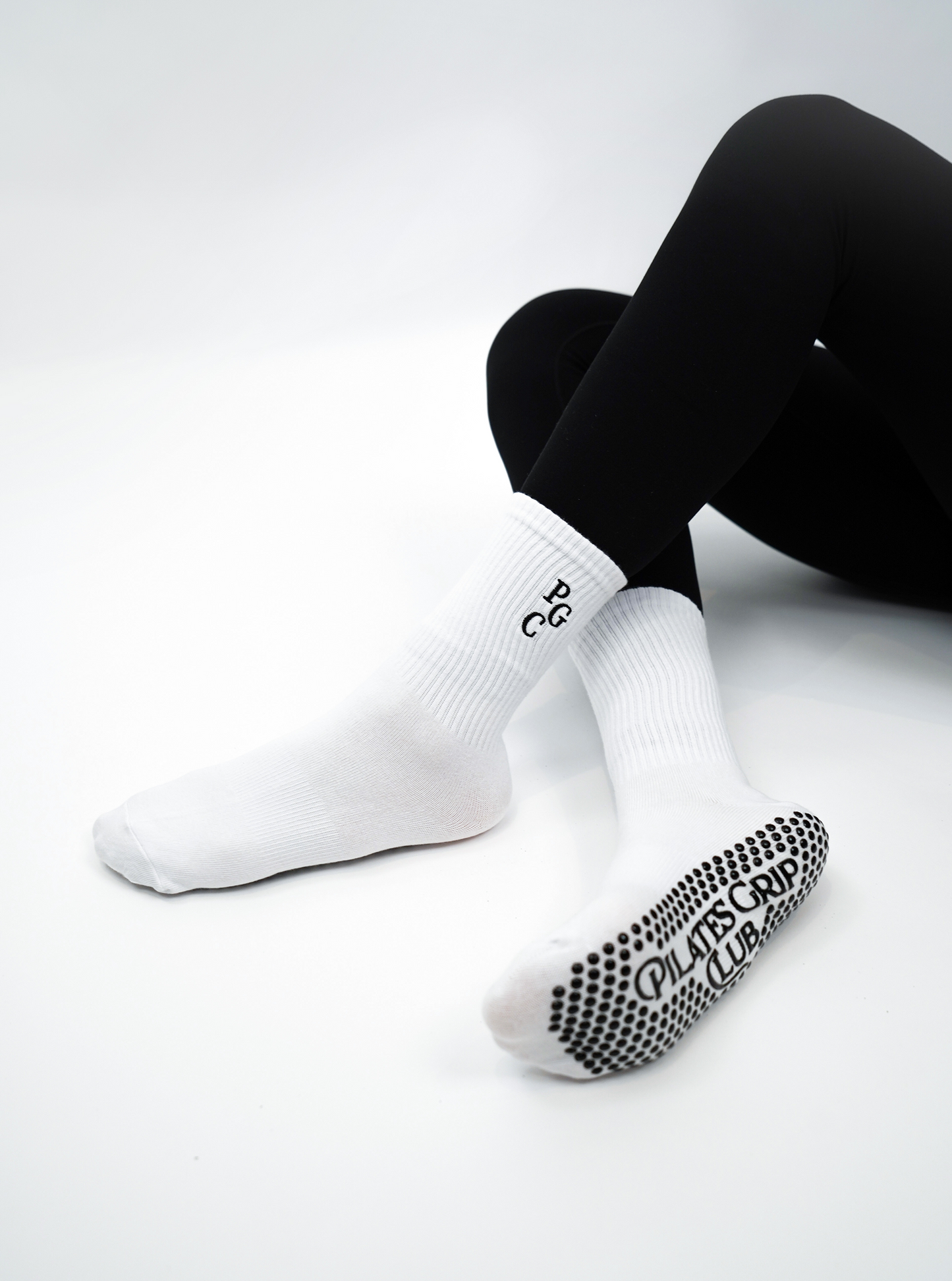 Pilates Grip Sock — White