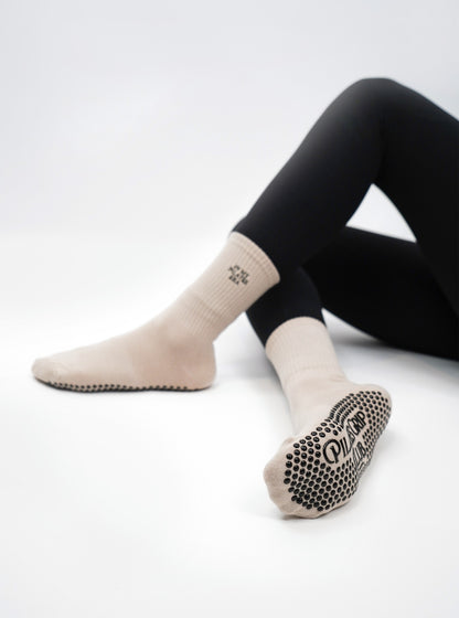 Pilates Grip Sock — Beige