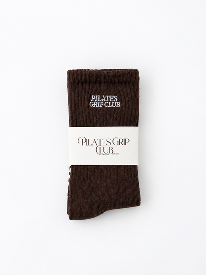 Pilates Grip Sock - Espresso