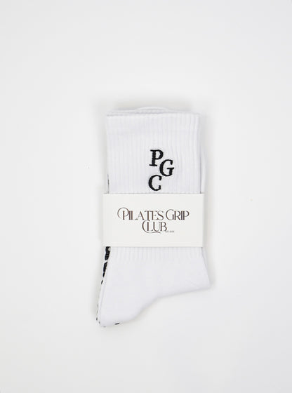 Pilates Grip Sock — White