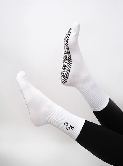 Pilates Grip Sock — White
